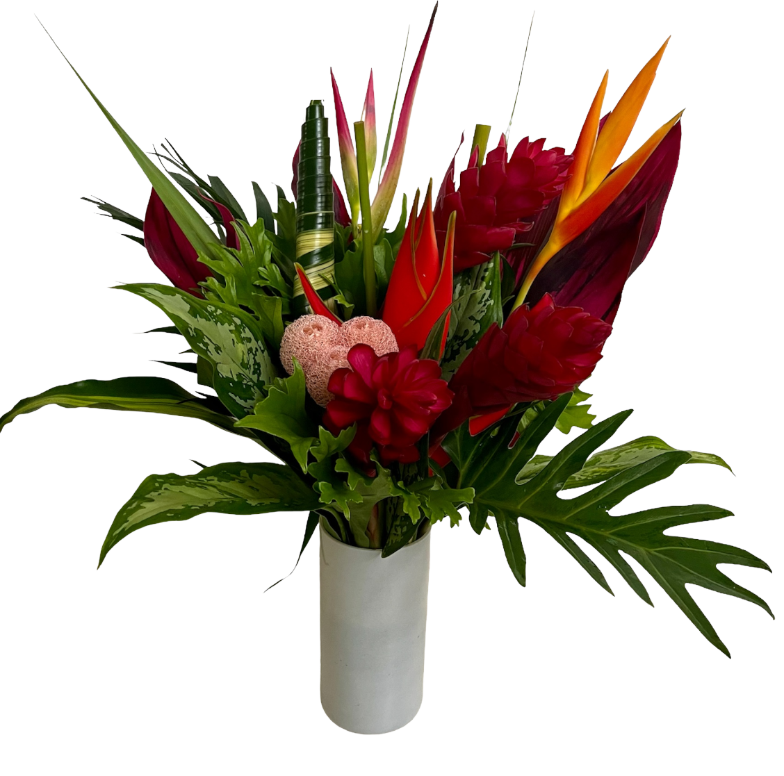 Medium Lua Pink Red Tropical Centerpieces - 48LongStems.com