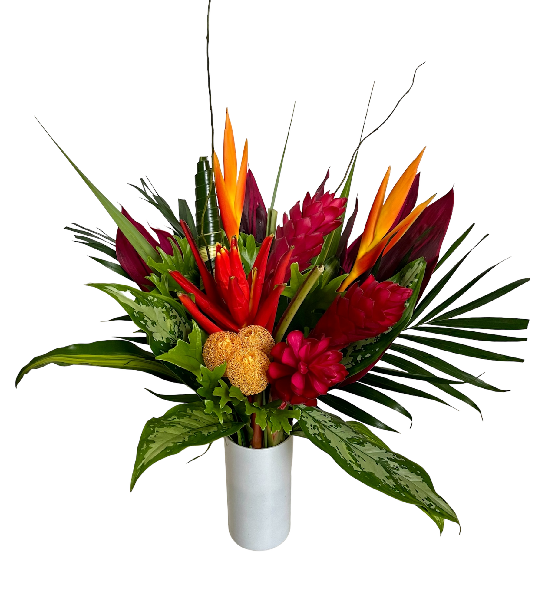 Medium Confeti Yellow Tropical Centerpieces - 48LongStems.com