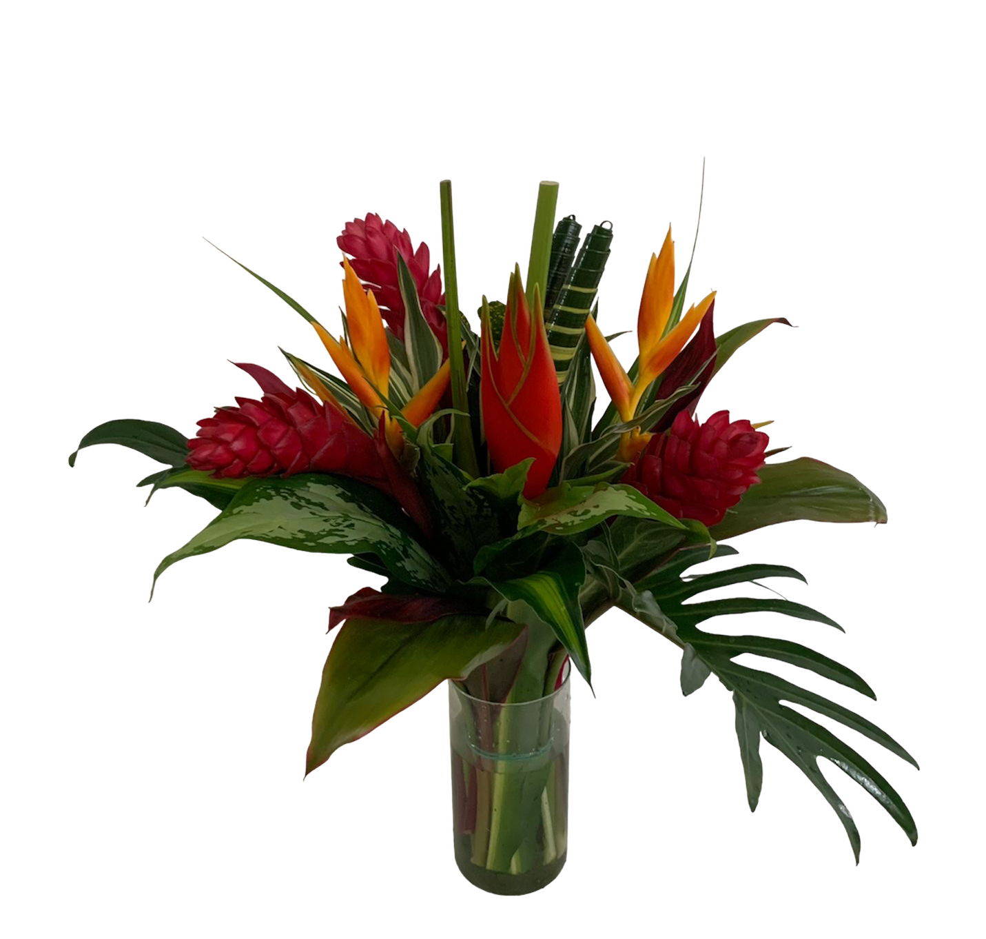 Medium Lua Fuego Red Tropical Centerpieces - 48LongStems.com