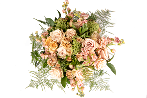 Pure Peach Pre-Made Wedding Bouquets - 48LongStems.com