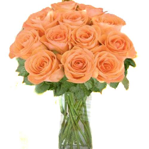 Long Stem Peach Rose Bouquet | Wholesale Roses