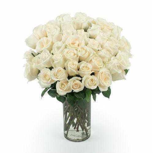 Long Stem White Rose Bouquet | Wholesale Roses – 48LongStems.com