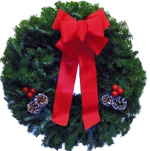 Classic 24in Christmas Wreath - 48LongStems.com