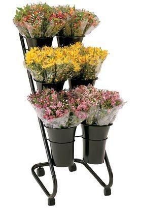 Floral Stand - 6 Buckets On Wheels - 48LongStems.com