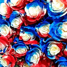 Load image into Gallery viewer, Patriotic Red, White and Blue Painted Roses - 48LongStems.com
