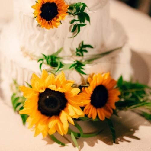 Sunflower Wedding Cake Decor - 48LongStems.com